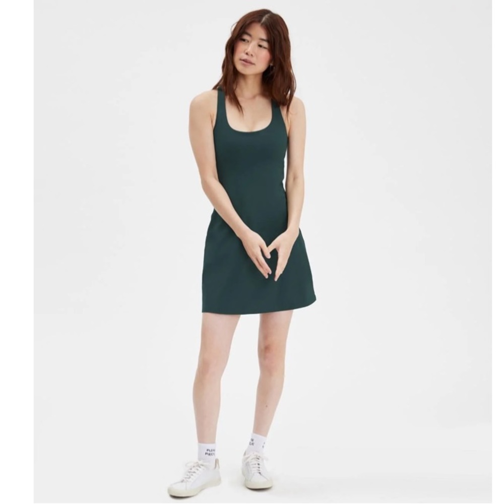NWOT Girlfriend Collective Paloma Racerback Dress in Moss